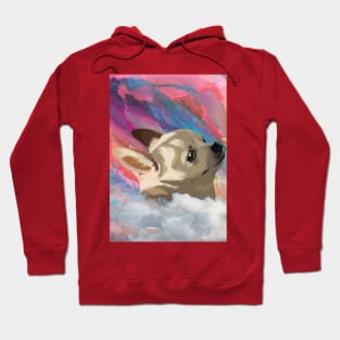 watercolor chihuahua artwork Hoodie